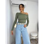 Blusa Ombro a Ombro Verde Thaly