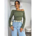 Blusa Ombro a Ombro Verde Thaly