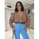 Casaco em Tricot Marrom Mabyla