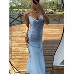 Vestido Alongado Brilhoso Baby Blue Tulsy