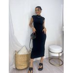 Vestido Midi Preto Tulum