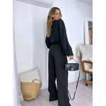 Calça Alfaiataria Wide Leg Preta Tuty