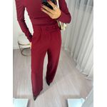 Calça Alfaiataria Wide Leg Vinho Tuty