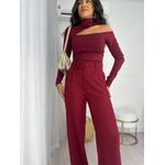 Calça Alfaiataria Wide Leg Vinho Tuty
