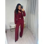 Calça Alfaiataria Wide Leg Vinho Tuty