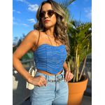 Cropped Corset Azul Zuma