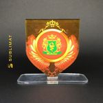 Placa Escudo - Mod. Topo Reto + Base Sublimável! - 100x110x5mm