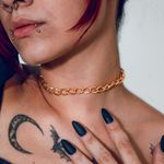 Colar Fluorita Dourado