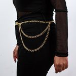 Cinto Body Chain Tanzanita Dourado