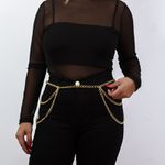 Cinto Body Chain Tanzanita Dourado