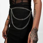 Cinto Body Chain Tanzanita Prateado