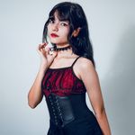 Kit Corset Amarração e Choker Spikes