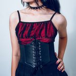 Kit Corset Amarração e Choker Spikes