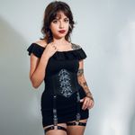 Kit Corset Argola e Harness Coxa De Uma Tira