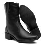 Bota Bruna Feminina Cano Médio Western