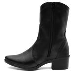 Bota Bruna Feminina Cano Médio Western