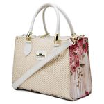 Kit Com 2 Bolsas Femininas Transversais e 1 Carteira Floral