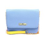 Kit Com 2 Bolsas Femininas Transversais e 1 Carteira Azul e Rosa Bebê