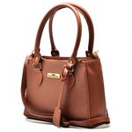 Kit Com 2 Bolsas Femininas Transversais e 1 Carteira Marrom