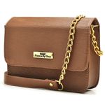Kit Com 2 Bolsas Femininas Transversais e 1 Carteira Marrom