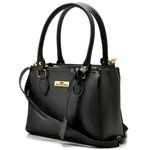 Kit Com 2 Bolsas Femininas Transversais e 1 Carteira Preta