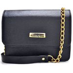 Kit Com 2 Bolsas Femininas Transversais e 1 Carteira Preta
