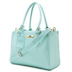 Kit Com 2 Bolsas Femininas Transversais e 1 Carteira Verde Água