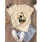 Camiseta Estampada Frente Carta Baralho Old School