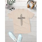 Camiseta Estampada Frente Fé Faith Cruz