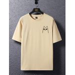 Camiseta Estampada Frente Gato Osculos Escuro