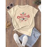 Camiseta Estampada Frente Natal Merry Christmas Sino Verde
