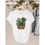 Camiseta Estampada Frente Cactus Free Hugs