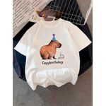 Camiseta Estampada Frente Capivara CapyBirthday