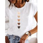 Camiseta Estampada Frente Coração Paleta de Cores Vertical