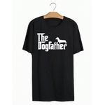 Camiseta Estampada Frente Cachorro Salsicha Poderoso Dachshund The Dogfather
