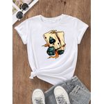 Camiseta Estampada Frente Carta Baralho Old School