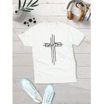Camiseta Estampada Frente Fé Faith Cruz
