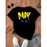 Camiseta Estampada Frente Dark Cat Gato Preto