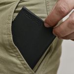 Carteira Vertical Slim Masculina Feminina em Couro Preto