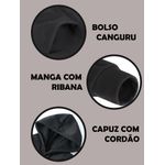 Moletom Preto Estampa Frente Don't Worry Be Capy