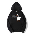 Moletom Preto Estampa Frente Pato Paz Nunca Foi Uma Opção