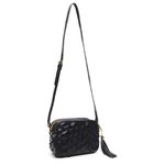 Bolsa Pequena em Couro de Pirarucu (Arapaima gigas) Preto Esc. Natural 