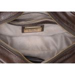 Bolsa Pequena em Couro de Pirarucu (Arapaima gigas) Chocolate Esc. Natural 