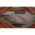 Bolsa Pequena em Couro de Pirarucu (Arapaima gigas) Pecan Esc. Natural 