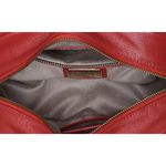 Bolsa Pequena em Couro de Pirarucu (Arapaima gigas) Vermelho Esc. Natural 