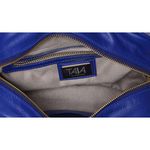 Bolsa Pequena em Couro de Pirarucu (Arapaima gigas) Azul royal Esc. Natural 