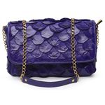 Bolsa em Couro de Pirarucu (Arapaima Gigas) Uva Escama Natural