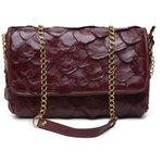 Bolsa em Couro de Pirarucu (Arapaima Gigas) Vinho Escama Natural