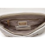 Bolsa em Couro de Pirarucu (Arapaima Gigas) Off White Escama Natural