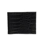 Carteira MINI em Couro de Jacaré (Caiman yacare ) Preto Cera